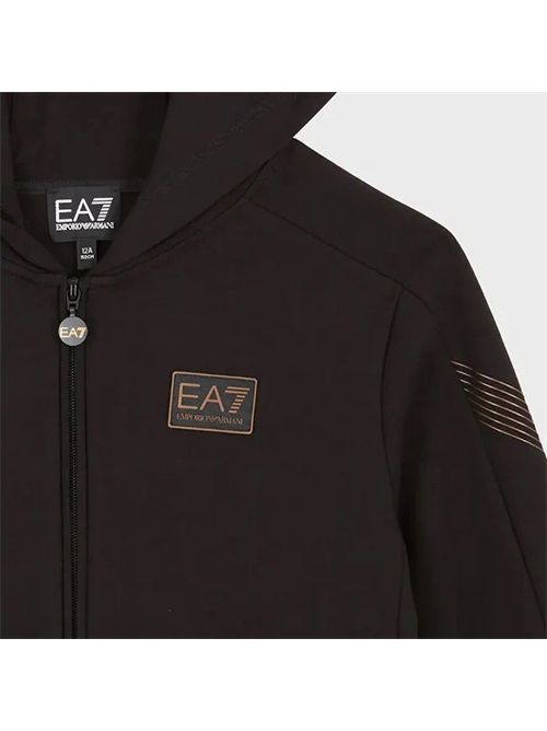 Felpa bambino EA7 fullzip con logo EMPORIO ARMANI EA7 | 7B000008-AF10376UC001